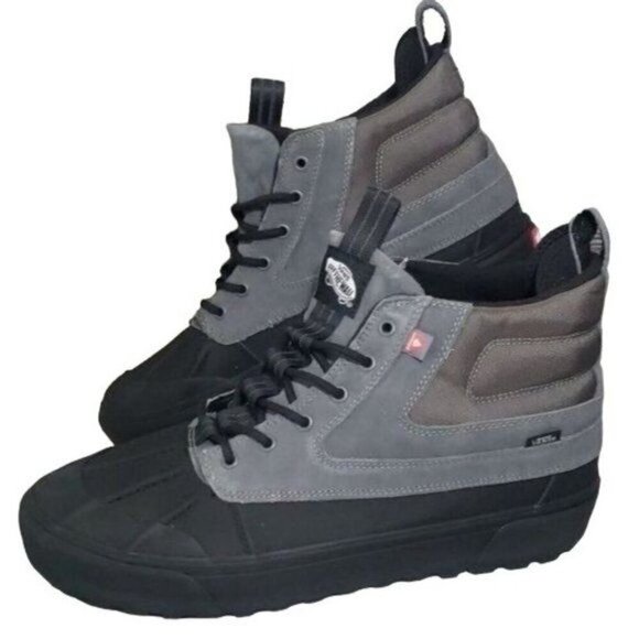 New Vans Sk8 Hi Del Pat MTE Primaloft Gray Black Waterproof Boots Outdoor Shoes